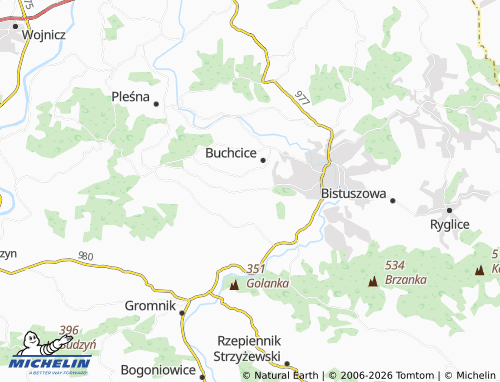 MICHELIN Meszna Opacka map - ViaMichelin