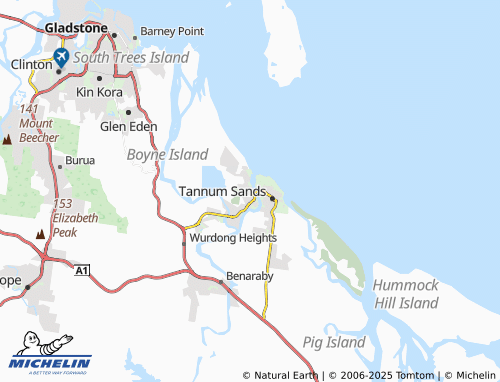 MICHELIN Boyne Island map - ViaMichelin