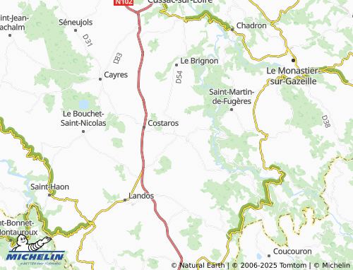 Carte MICHELIN Ussel - ViaMichelin