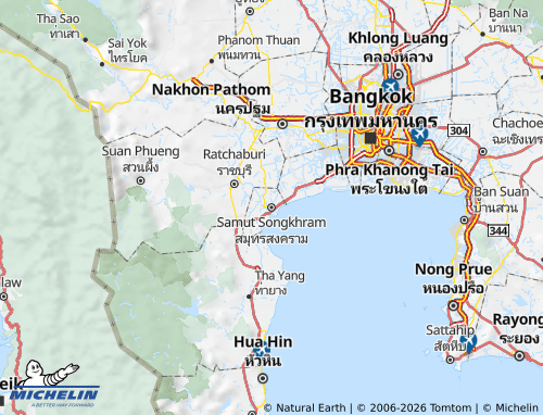 Mapa MICHELIN Changwat Samut Songkhram - ViaMichelin