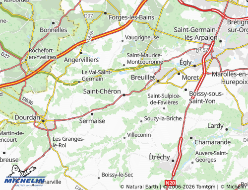 Mapa MICHELIN Saint-Chéron - ViaMichelin