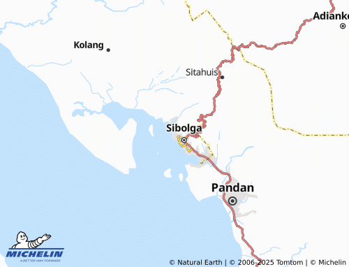 MICHELIN Sibolga Ilir map - ViaMichelin