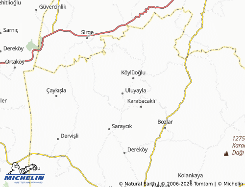 Mappa MICHELIN Uluyayla - ViaMichelin