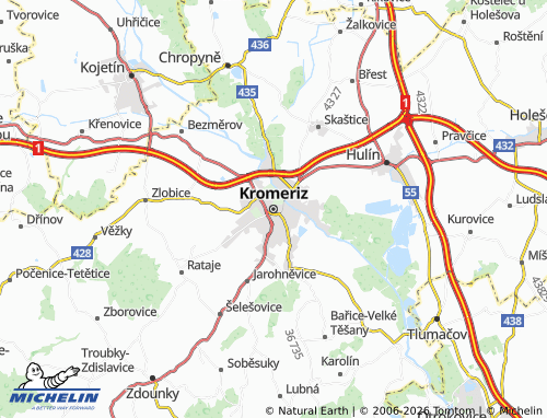 Mappa MICHELIN Kromeríz - ViaMichelin