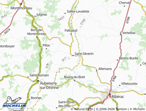 Mappa MICHELIN Saint-Séverin - ViaMichelin