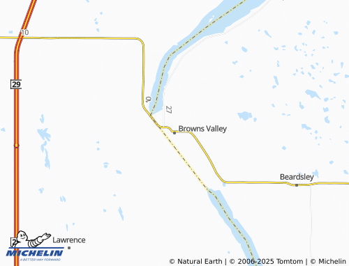 MICHELIN Browns Valley map - ViaMichelin