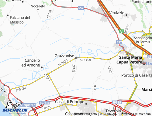 Mapa MICHELIN Grazzanise - ViaMichelin