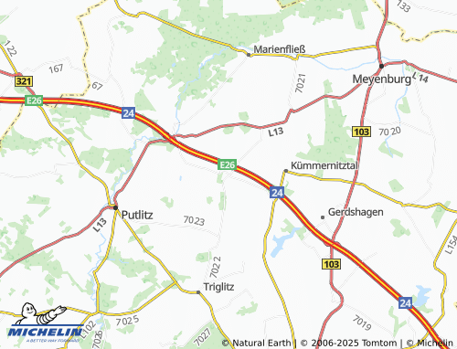MICHELIN Silmersdorf map - ViaMichelin