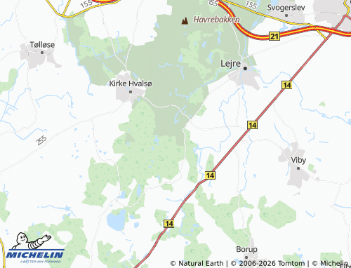 Mappa MICHELIN Særløse Overdrev - ViaMichelin