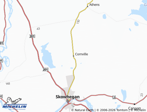 Mapa MICHELIN Cornville - ViaMichelin