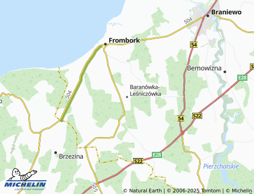 Carte MICHELIN Baranówka-Leśniczówka - ViaMichelin