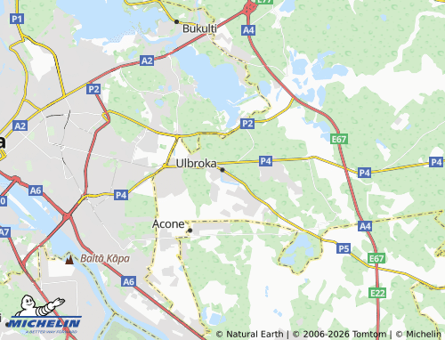Mapa MICHELIN Ulbroka - ViaMichelin