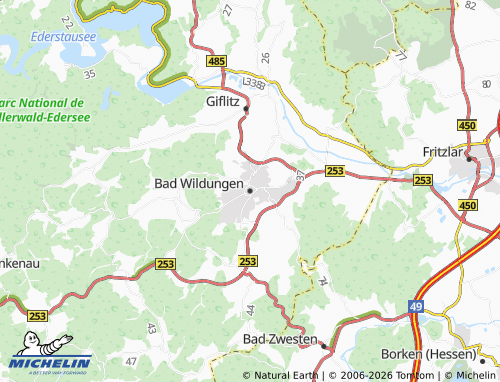 MICHELIN Bad Wildungen map - ViaMichelin