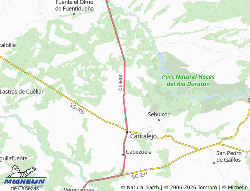 MICHELIN Fuenterrebollo map - ViaMichelin