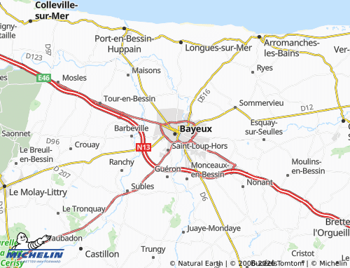 Mapa MICHELIN Bayeux - ViaMichelin