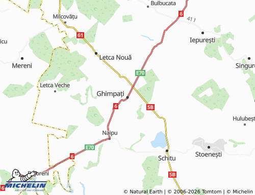 MICHELIN Ghimpați map - ViaMichelin