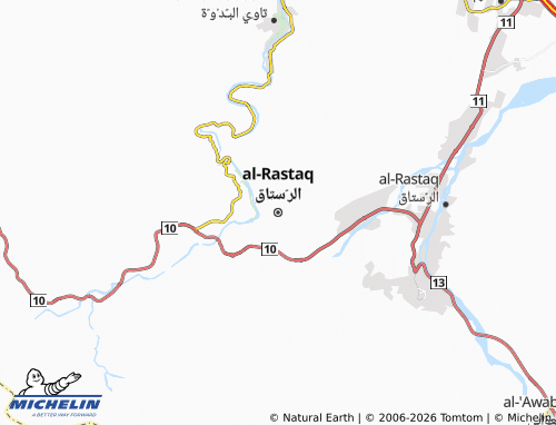 MICHELIN Ar Rustaq map - ViaMichelin