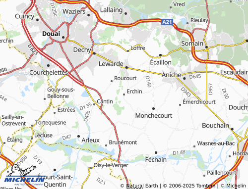 Mapa MICHELIN Erchin - ViaMichelin