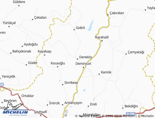 Mappa MICHELIN Dereköy - ViaMichelin