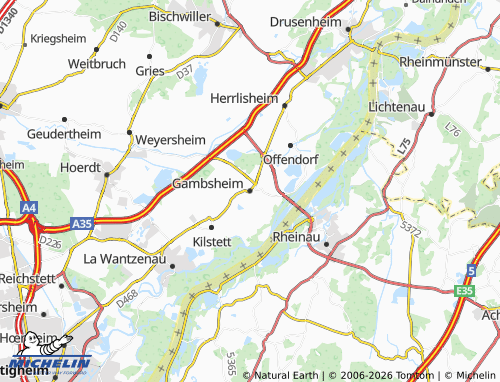 Mapa MICHELIN Gambsheim - ViaMichelin