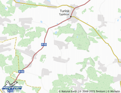 MICHELIN Obenyzhi map - ViaMichelin
