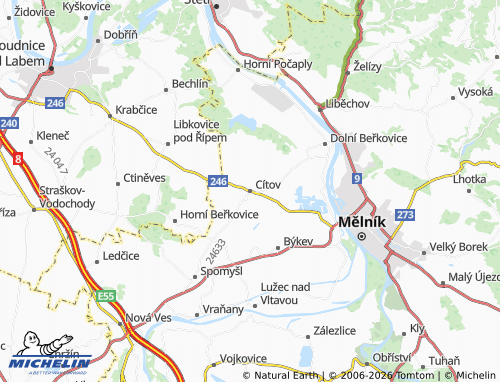 Mappa MICHELIN Cítov - ViaMichelin