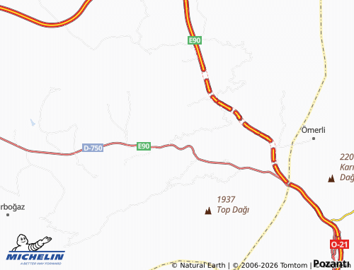Mappa MICHELIN Koçak - ViaMichelin