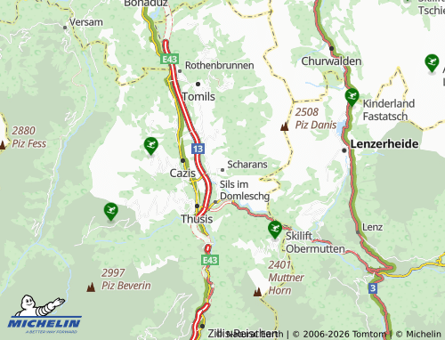 Carte MICHELIN Scharans - ViaMichelin
