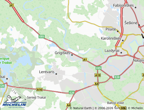 Mapa MICHELIN Grigiškės - ViaMichelin