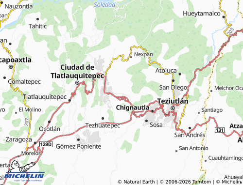 MICHELIN Tacopan map - ViaMichelin