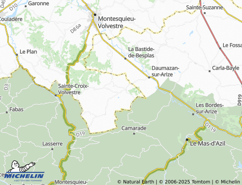 MICHELIN-Landkarte Montbrun-Bocage - ViaMichelin