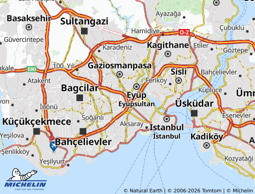 MICHELIN Topçular map - ViaMichelin