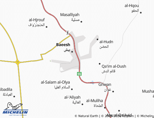 MICHELIN-Landkarte al-Khadra' - ViaMichelin