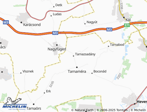 MICHELIN Tarnazsadány map - ViaMichelin