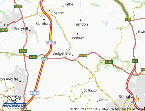 Carte MICHELIN Sedgefield - ViaMichelin