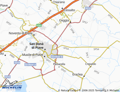 MICHELIN Calnova-Fiorentina map - ViaMichelin