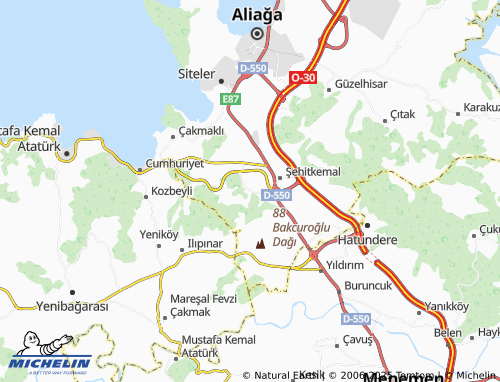 MICHELIN Bozköy map - ViaMichelin