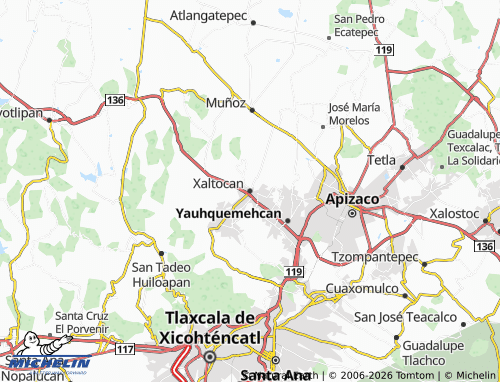 Mappa MICHELIN Xaltocan - ViaMichelin