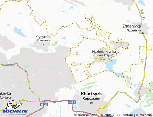 MICHELIN Orikhove map - ViaMichelin