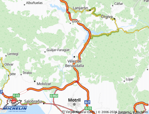 Mappa MICHELIN Vélez de Benaudalla - ViaMichelin