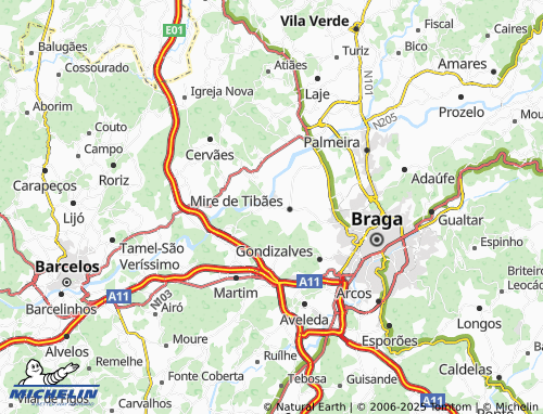 Mappa MICHELIN Padim da Graça - ViaMichelin