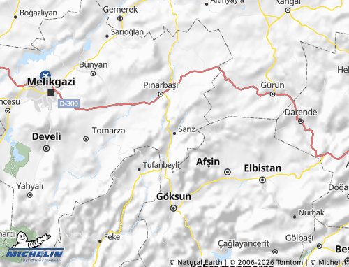 MICHELIN Sarız map - ViaMichelin