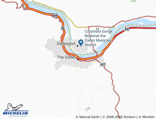 Mapa MICHELIN The Dalles - ViaMichelin