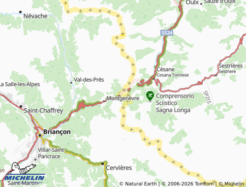 Mapa MICHELIN Claviere - ViaMichelin