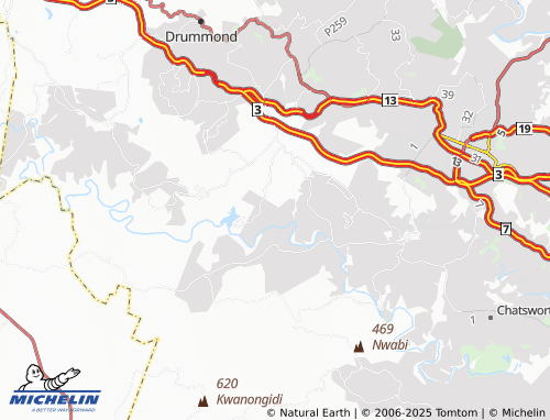 MICHELIN Egwadeni Section map - ViaMichelin