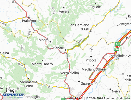 Kaart MICHELIN Canale - ViaMichelin
