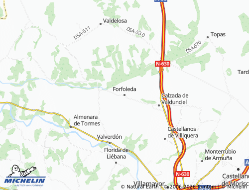Mapa MICHELIN Forfoleda - ViaMichelin