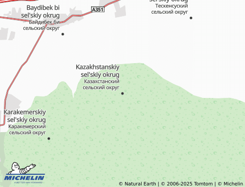 Carte MICHELIN Kazakhstanskiy sel'skiy okrug - ViaMichelin