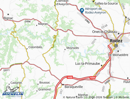 Mappa MICHELIN Moyrazès - ViaMichelin