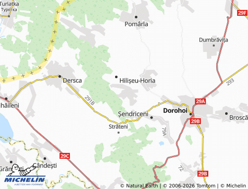 MICHELIN Pădureni map - ViaMichelin